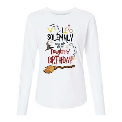 I Solemnly Swear That It's My Daughters' Birthday Womens Cotton Relaxed Long Sleeve T-Shirt