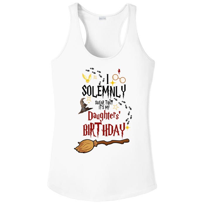 I Solemnly Swear That It's My Daughters' Birthday Ladies PosiCharge Competitor Racerback Tank