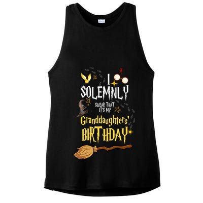 I Solemnly Swear That It's My Granddaughters' Birthday Ladies PosiCharge Tri-Blend Wicking Tank