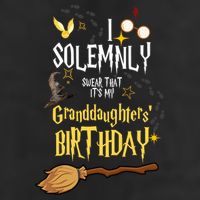 I Solemnly Swear That It's My Granddaughters' Birthday 7 Panel Mesh Trucker Snapback Hat