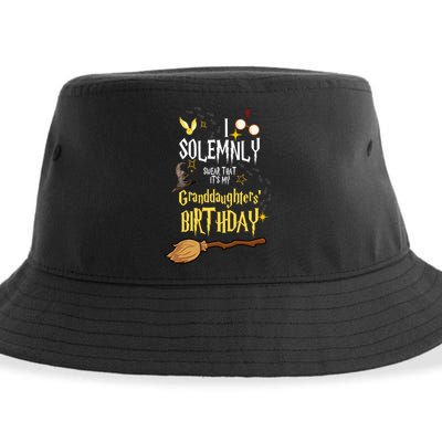 I Solemnly Swear That It's My Granddaughters' Birthday Sustainable Bucket Hat