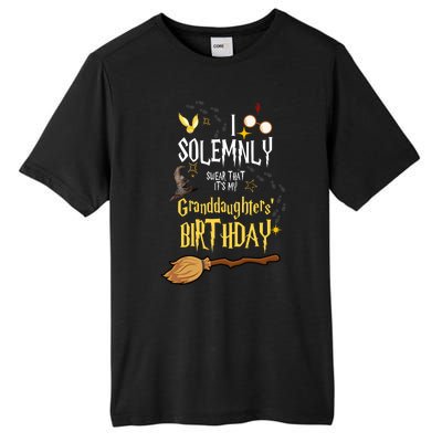 I Solemnly Swear That It's My Granddaughters' Birthday Tall Fusion ChromaSoft Performance T-Shirt