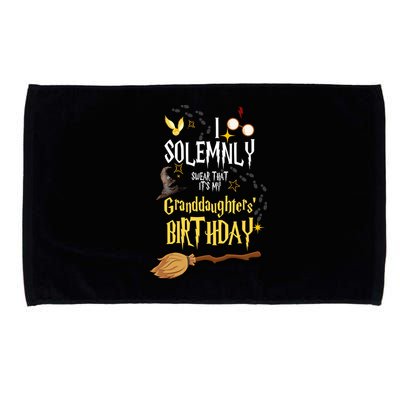 I Solemnly Swear That It's My Granddaughters' Birthday Microfiber Hand Towel