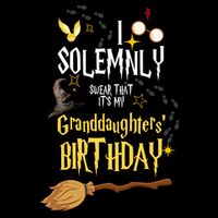 I Solemnly Swear That It's My Granddaughters' Birthday Womens T-Shirt