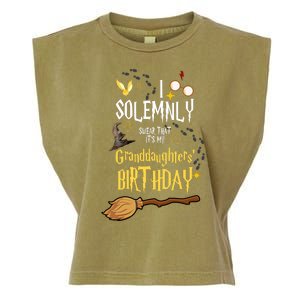 I Solemnly Swear That It's My Granddaughters' Birthday Garment-Dyed Women's Muscle Tee