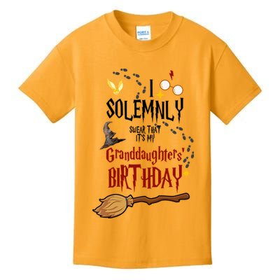I Solemnly Swear That It's My Granddaughters' Birthday Kids T-Shirt