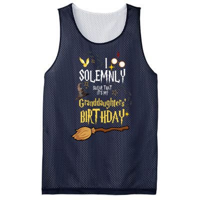 I Solemnly Swear That It's My Granddaughters' Birthday Mesh Reversible Basketball Jersey Tank