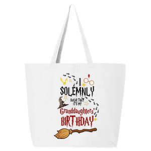 I Solemnly Swear That It's My Granddaughters' Birthday 25L Jumbo Tote