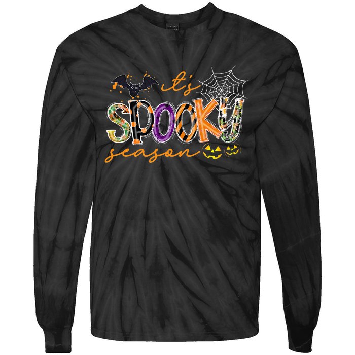 It's Spooky Season Funny Halloween Costume Witch Tie-Dye Long Sleeve Shirt