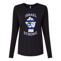 Israel Strong Support Stand With Israel Love Jewish Pride Womens Cotton Relaxed Long Sleeve T-Shirt