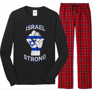 Israel Strong Support Stand With Israel Love Jewish Pride Long Sleeve Pajama Set