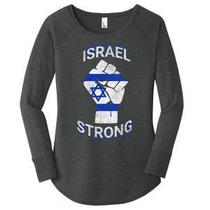 Israel Strong Support Stand With Israel Love Jewish Pride Women's Perfect Tri Tunic Long Sleeve Shirt