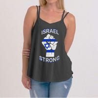 Israel Strong Support Stand With Israel Love Jewish Pride Women's Strappy Tank