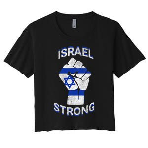 Israel Strong Support Stand With Israel Love Jewish Pride Women's Crop Top Tee