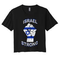 Israel Strong Support Stand With Israel Love Jewish Pride Women's Crop Top Tee