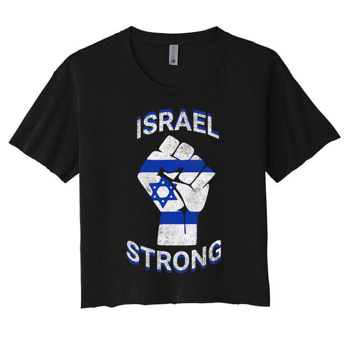 Israel Strong Support Stand With Israel Love Jewish Pride Women's Crop Top Tee