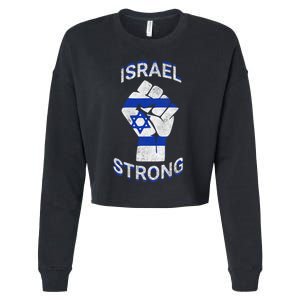 Israel Strong Support Stand With Israel Love Jewish Pride Cropped Pullover Crew