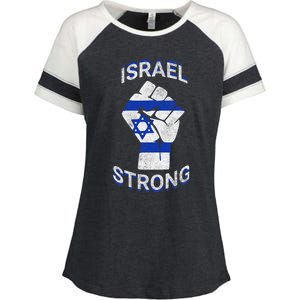 Israel Strong Support Stand With Israel Love Jewish Pride Enza Ladies Jersey Colorblock Tee