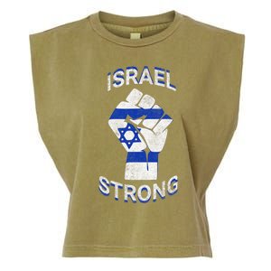 Israel Strong Support Stand With Israel Love Jewish Pride Garment-Dyed Women's Muscle Tee