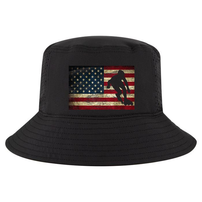 Inline Speed Skating American Flag Roller Blading Cool Comfort Performance Bucket Hat