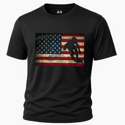 Inline Speed Skating American Flag Roller Blading Performance Shirt