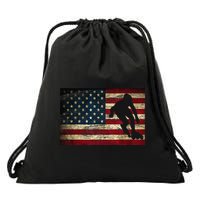 Inline Speed Skating American Flag Roller Blading Drawstring Bag