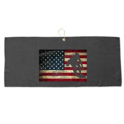 Inline Speed Skating American Flag Roller Blading Large Microfiber Waffle Golf Towel