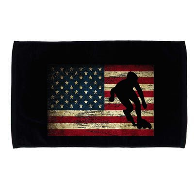Inline Speed Skating American Flag Roller Blading Microfiber Hand Towel