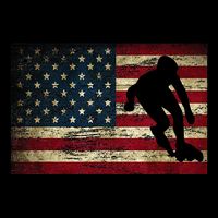 Inline Speed Skating American Flag Roller Blading Wool Snapback Cap