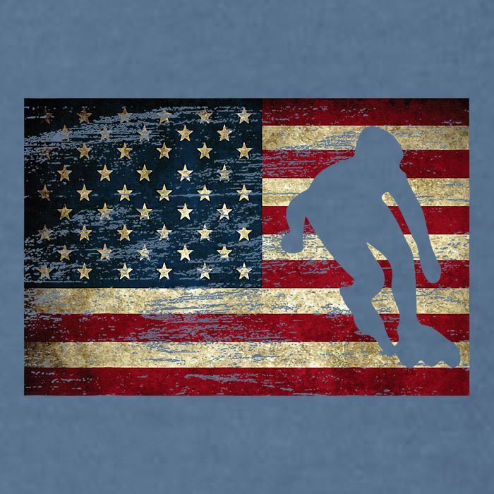 Inline Speed Skating American Flag Roller Blading Garment-Dyed Sweatshirt
