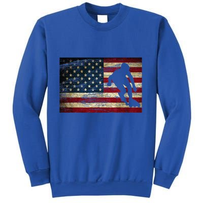 Inline Speed Skating American Flag Roller Blading Sweatshirt