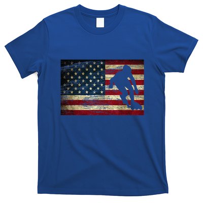 Inline Speed Skating American Flag Roller Blading T-Shirt