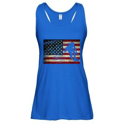 Inline Speed Skating American Flag Roller Blading Ladies Essential Flowy Tank