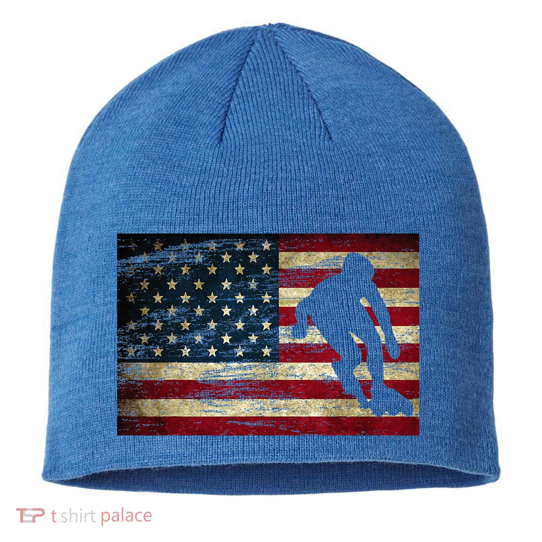 Inline Speed Skating American Flag Roller Blading Sustainable Beanie