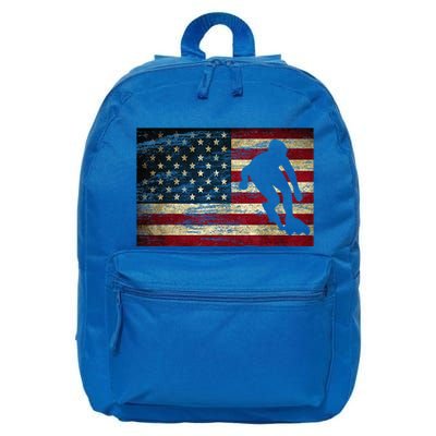 Inline Speed Skating American Flag Roller Blading 16 in Basic Backpack