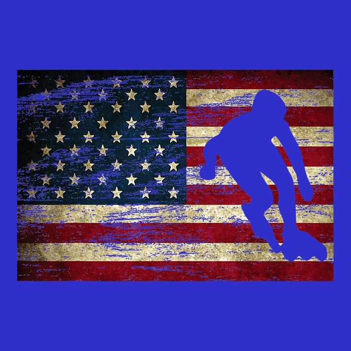 Inline Speed Skating American Flag Roller Blading 16 in Basic Backpack