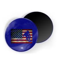 Inline Speed Skating American Flag Roller Blading Magnet