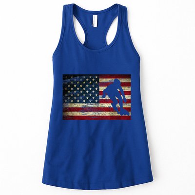 Inline Speed Skating American Flag Roller Blading Womens Tank Top