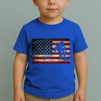 Inline Speed Skating American Flag Roller Blading Toddler T-Shirt