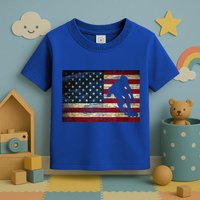 Inline Speed Skating American Flag Roller Blading Toddler T-Shirt