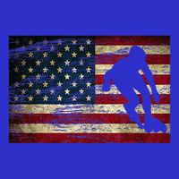 Inline Speed Skating American Flag Roller Blading Toddler T-Shirt