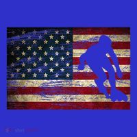 Inline Speed Skating American Flag Roller Blading Short Acrylic Beanie