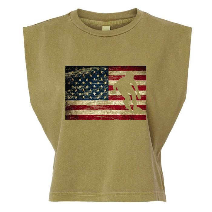 Inline Speed Skating American Flag Roller Blading Garment-Dyed Women's Muscle Tee