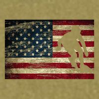 Inline Speed Skating American Flag Roller Blading Garment-Dyed Women's Muscle Tee