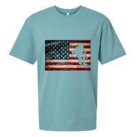 Inline Speed Skating American Flag Roller Blading Sueded Cloud Jersey T-Shirt