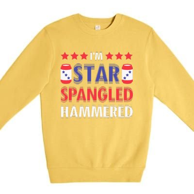 IM Star Spangled Hammered Funny 4th Of July Premium Crewneck Sweatshirt