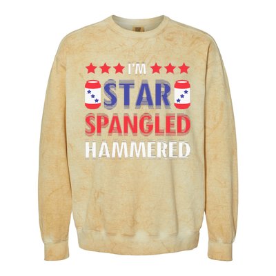 IM Star Spangled Hammered Funny 4th Of July Colorblast Crewneck Sweatshirt