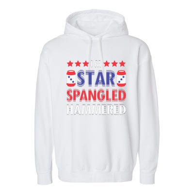 IM Star Spangled Hammered Funny 4th Of July Garment-Dyed Fleece Hoodie