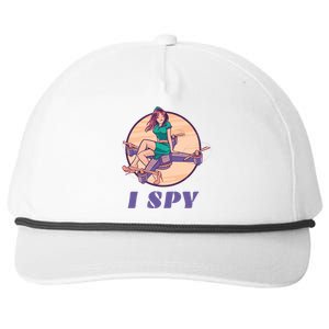 I Spy Spy Drone Pilot Toy Camera Drone Gift Snapback Five-Panel Rope Hat