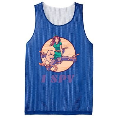 I Spy Spy Drone Pilot Toy Camera Drone Gift Mesh Reversible Basketball Jersey Tank